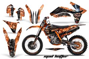 KTM C7 SX / SX-F Dirt Bike Graphic Kit - 2011-2012 Mad Hatter Orange