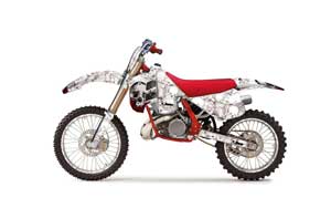 KTM C8 MXC / EXC 300 Dirt Bike Graphic Kit - 1990-1992 Bone Collector White