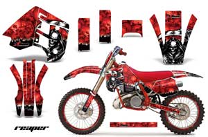 KTM C8 MXC / EXC 250 Dirt Bike Graphic Kit - 1990-1992 Reaper Red