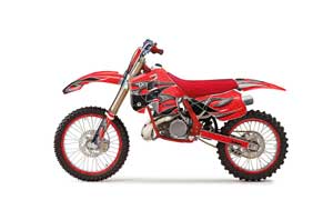KTM C8 MXC / EXC 250 Dirt Bike Graphic Kit - 1990-1992 Tribal Flames Red