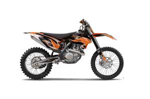 KTM C9 SX / SX-F / XC / XC-F Dirt Bike Graphic Kit - 2013-2015 Tribal Flames Orange