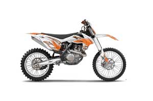 KTM C9 SX / SX-F / XC / XC-F Dirt Bike Graphic Kit - 2013-2015 Tribal Flames White