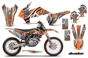 KTM C9 SX / SX-F / XC / XC-F Dirt Bike Graphic Kit - 2013-2015 Deaden Orange