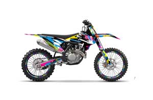 KTM SX-F / XC-F 250 / 350 / 450 Dirt Bike Graphic Kit - 2016 Flashback