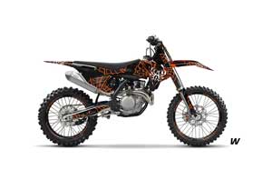 KTM SX-F / XC-F 250 / 350 / 450 Dirt Bike Graphic Kit - 2016 Widow Maker Orange