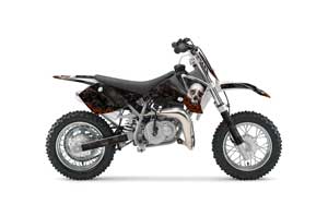 KTM SX 50 Adventure Jr / Sr Dirt Bike Graphic Kit - 2002-2008 Bone Collector Black