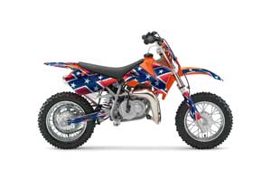 KTM SX 50 Adventure Jr / Sr Dirt Bike Graphic Kit - 2002-2008 Rebel Orange