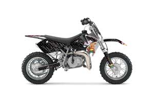 KTM SX 50 Adventure Jr / Sr Dirt Bike Graphic Kit - 2002-2008 Vegas Baller Black