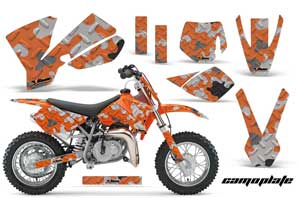 KTM SX 50 Adventure Jr / Sr Dirt Bike Graphic Kit - 2002-2008 Camoplate Orange