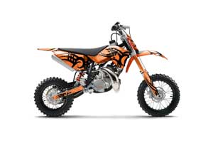 KTM SX 50 Adventure Jr / Sr Dirt Bike Graphic Kit - 2009-2015 Tribe Orange