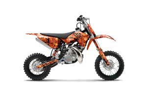 KTM SX 50 Adventure Jr / Sr Dirt Bike Graphic Kit - 2009-2015 Butterfly Orange
