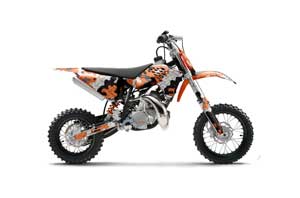 KTM SX 50 Adventure Jr / Sr Dirt Bike Graphic Kit - 2009-2015 Camoplate Orange