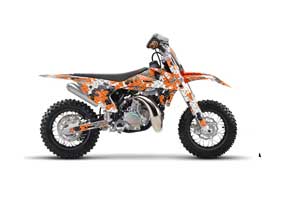 KTM SX 50 Adventure Jr / Sr Dirt Bike Graphic Kit - 2016-2018 Camoplate Orange