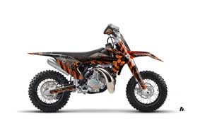 KTM SX 50 Adventure Jr / Sr Dirt Bike Graphic Kit - 2016-2018 Meltdown Orange