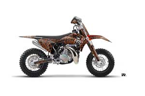 KTM SX 50 Adventure Jr / Sr Dirt Bike Graphic Kit - 2016-2018 Widow Maker Orange