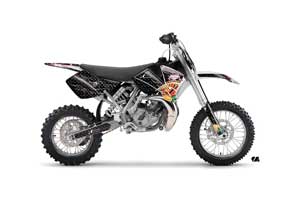 KTM SX 65 Dirt Bike Graphic Kit - 2002-2008 Vegas Baller Black