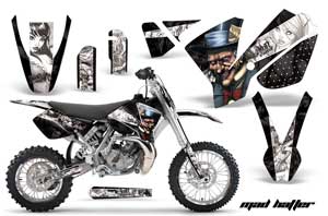 KTM SX 65 Dirt Bike Graphic Kit - 2002-2008 Mad Hatter Black