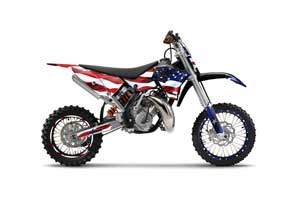 KTM SX 65 Dirt Bike Graphic Kit - 2009-2015 Stars and Stripes Red White & Blue