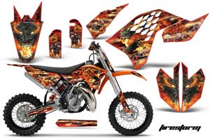 KTM SX 65 Dirt Bike Graphic Kit - 2009-2015 Firestorm Red
