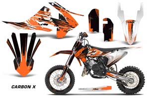 KTM SX 65 Dirt Bike Graphic Kit - 2016-2018 Carbon X Orange