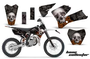 KTM SX 105 Dirt Bike Graphic Kit - 2006-2012 Bone Collector Black