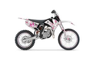 KTM SX 85 Dirt Bike Graphic Kit - 2006-2012 Butterfly White