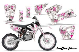 KTM SX 105 Dirt Bike Graphic Kit - 2006-2012 Butterfly White