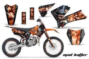 KTM SX 105 Dirt Bike Graphic Kit - 2006-2012 Mad Hatter Black