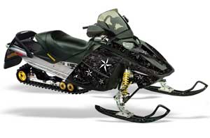 Ski Doo Rev Sled Graphic Kit - 2004-2012 North Star Black