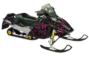 Ski Doo Rev Sled Graphic Kit - 2004-2012 Butterfly Pink