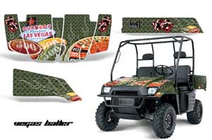 Polaris Ranger 500 / 700 XP Graphic Kit - 2005-2008 Vegas Baller Green