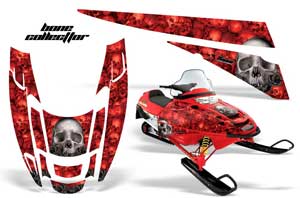 Polaris Edge Sled Graphic Kit - All Years Bone Collector Red