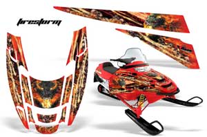 Polaris Edge Sled Graphic Kit - All Years Firestorm Red