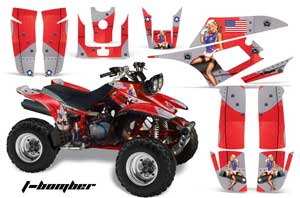 Yamaha Warrior 350 ATV Graphic Kit - All Years T Bomber Red