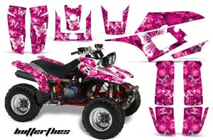 Yamaha Warrior 350 ATV Graphic Kit - All Years Butterfly Pink