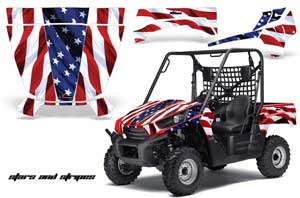 Kawasaki Teryx 750 Graphic Kit - 2007-2009 Stars and Stripes Red White & Blue