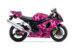 Suzuki GSXR 600 / 750 Graphic Kit - 2004-2005 Butterflies Pink