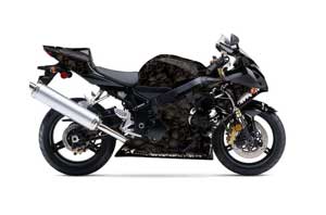 Suzuki GSXR 600 / 750 Graphic Kit - 2004-2005 Reaper Black