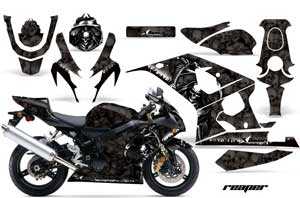 Suzuki GSXR 600 / 750 Graphic Kit - 2004-2005 Reaper Black
