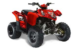 Polaris Phoenix 200 ATV Graphic Kit - 2005-2016 Bone Collector Red