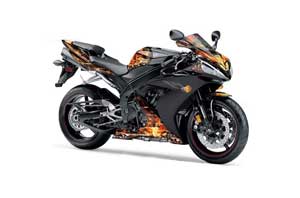 Yamaha R1 Graphic Kit - 2004-2005 Firestorm Black