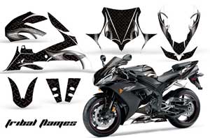 Yamaha R1 Graphic Kit - 2004-2005 Tribal Flames White