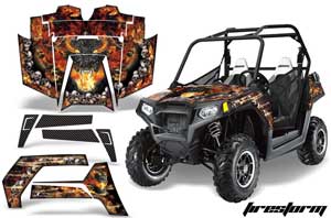 Polaris RZR 800 / 800S Graphic Kit - 2011-2014 Firestorm Black