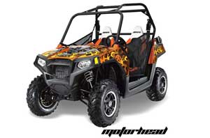 Polaris RZR 800 / 800S Graphic Kit - 2011-2014 Motorhead Orange