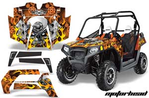 Polaris RZR 800 / 800S Graphic Kit - 2011-2014 Motorhead Orange