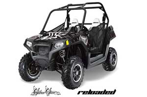 Polaris RZR 800 / 800S Graphic Kit - 2011-2014 Silver Star - Reloaded Black