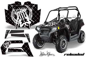 Polaris RZR 800 / 800S Graphic Kit - 2011-2014 Silver Star - Reloaded Black