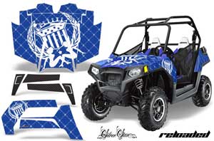 Polaris RZR 800 / 800S Graphic Kit - 2011-2014 Silver Star - Reloaded Blue