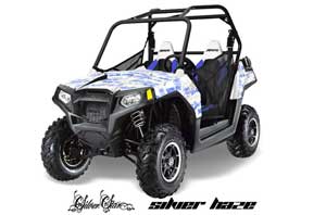Polaris RZR 800 / 800S Graphic Kit - 2011-2014 Silver Star - Silverhaze Blue