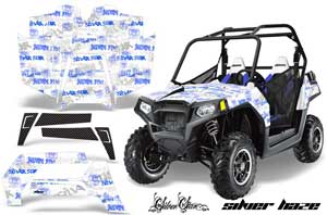 Polaris RZR 800 / 800S Graphic Kit - 2011-2014 Silver Star - Silverhaze Blue